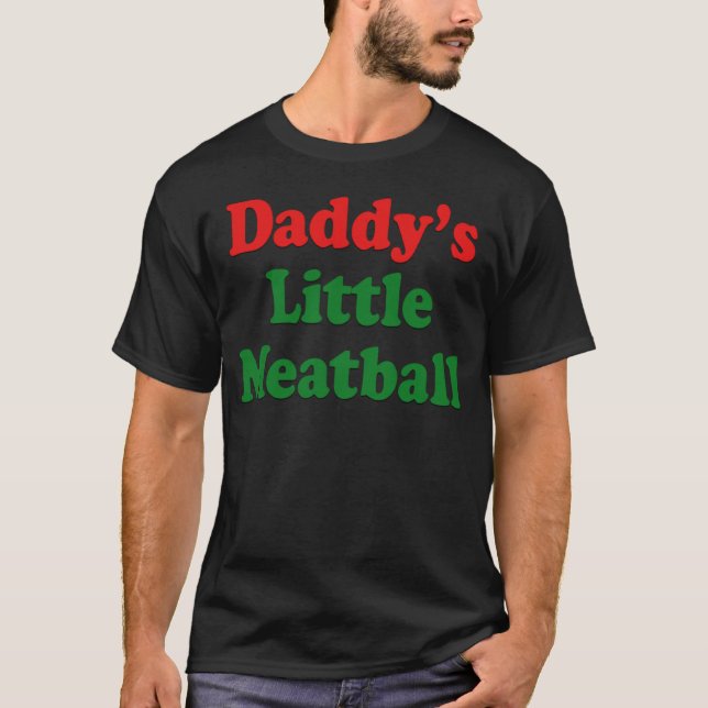 Camiseta Papi Little Meatball Italiano (Anverso)