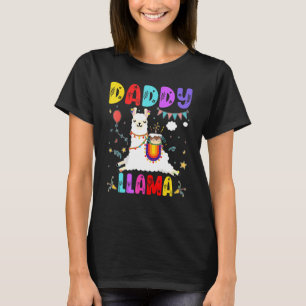Camiseta Papi Llama Cumpleaños Llama Alpaca Familia B D