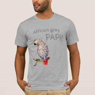 Camiseta Papi loro loro gris africano
