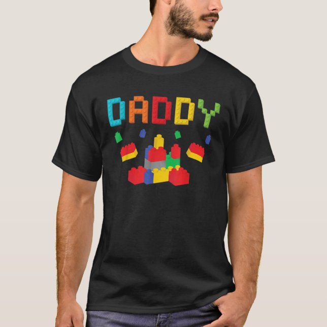 Camiseta Papi Master Builder bloques de construcción ladril (Anverso)