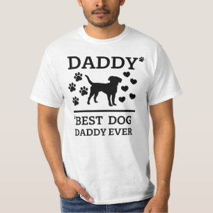Camiseta Papi - Mejor papi de perro jamás Texto negro !