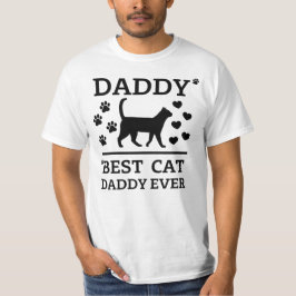 Camiseta Papi - ¡Mejor Papi Gato nunca texto negro!
