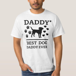 Camiseta Papi - ¡Mejor Papi Perro nunca texto negro!