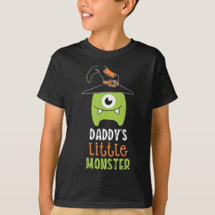 Camiseta Papi Monstruo Pequeño Negro