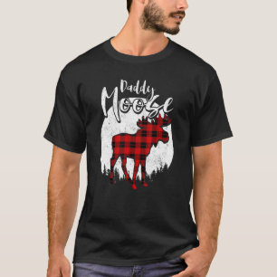 Camiseta Papi Moose Red Plaid Buffalo Matanza Familia Paja