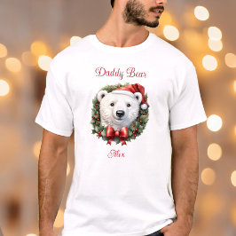 Camiseta Papi Navidades de la familia del oso Pajama Nombre