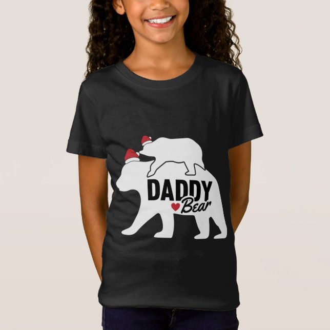 Camiseta Papi Navidades De Oso Cutan X-Mas Dad Son Hija M (Anverso)
