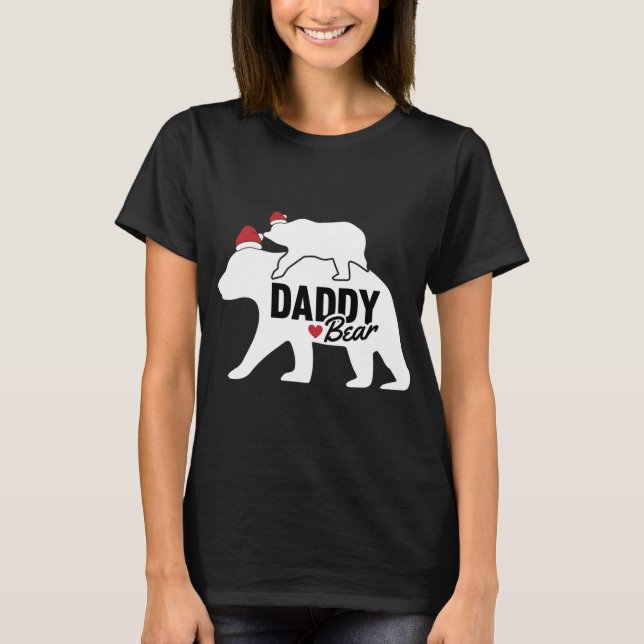 Camiseta Papi Navidades De Oso Cutan X-Mas Dad Son Hija M (Anverso)