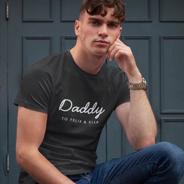 Camiseta Papi | Niños modernos nombran el Día del Padre Neg (Subido por el creador)