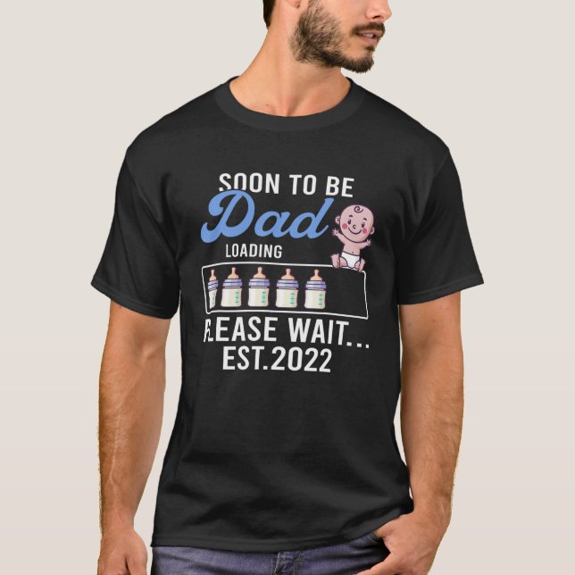 Camiseta Papi nuevo para hombres, ropa de bebé para embaraz (Anverso)