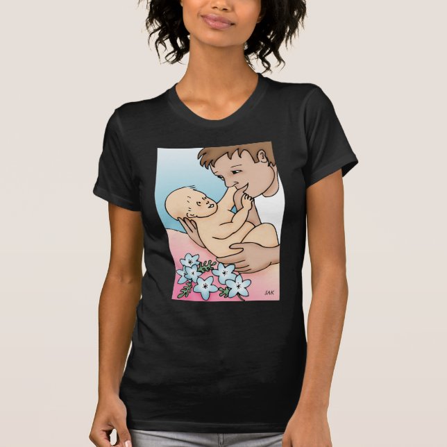 Camiseta Papi nuevo y bebé (Anverso)