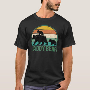 Camiseta Papi Oso Con Dos Cubos Retro Papi Con Gasa Gemela