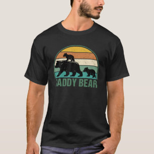 Camiseta Papi Oso Con Dos Cubos Retro Papi Con Gasa Gemela