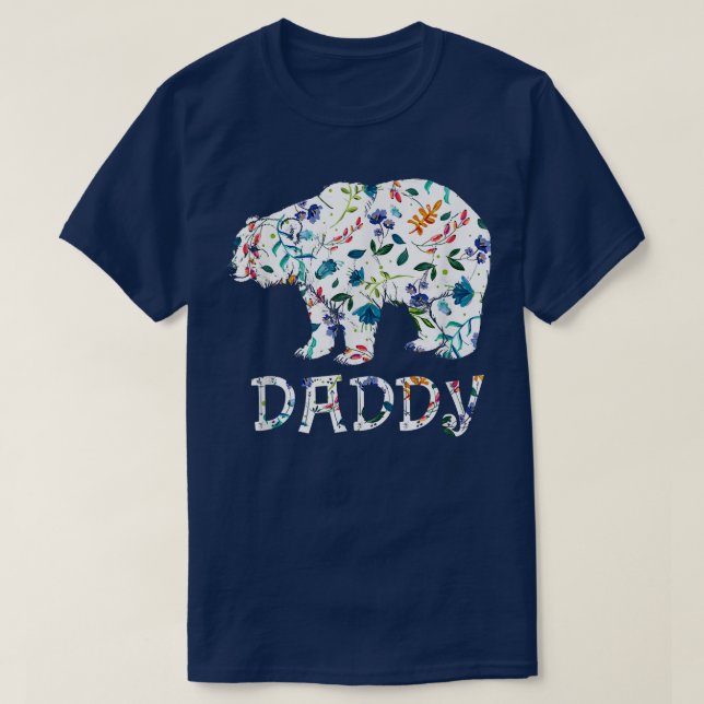 Camiseta Papi Oso Regalos Florales Que Coinciden Con Flores (Diseño del anverso)