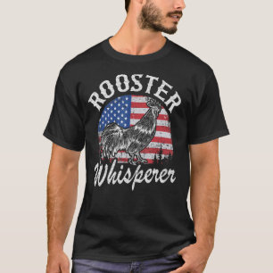 Camiseta Papi, padre de pollo, gallo de bandera de Estados