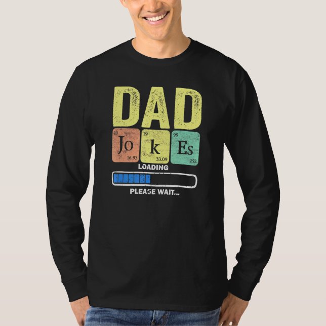 Camiseta Papi papá Chistes cargando periódicamente 2 (Anverso)