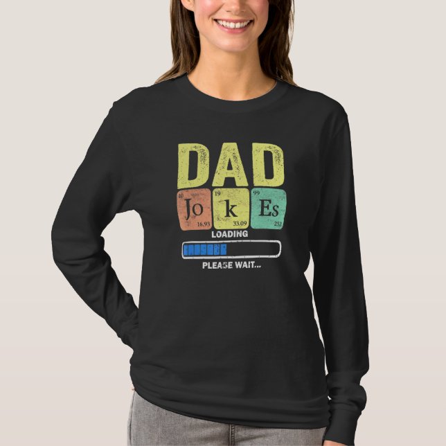 Camiseta Papi papá Chistes cargando periódicamente 2 (Anverso)
