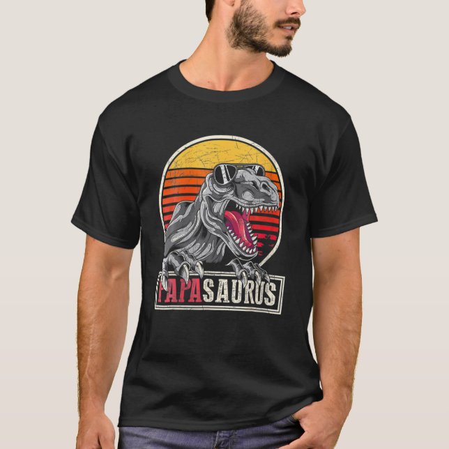 Camiseta Papi papá familia de dinosaurios papá regalo idea  (Anverso)