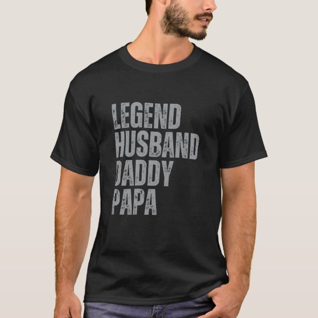 Camiseta Papi papá, marido de la leyenda con problemas (Anverso)