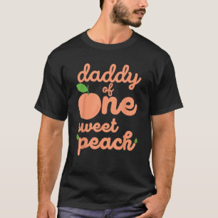 Camiseta Papi Papá Primer Cumpleaños Un Dulce Peach Bday