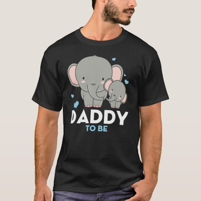 Camiseta Papi para ser elefante embarazo en Baby Shower pro (Anverso)