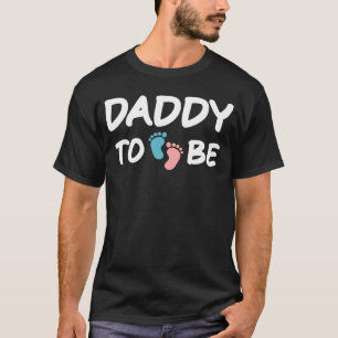 Camiseta Papi para ser pastel azul y rosa de los pies de be