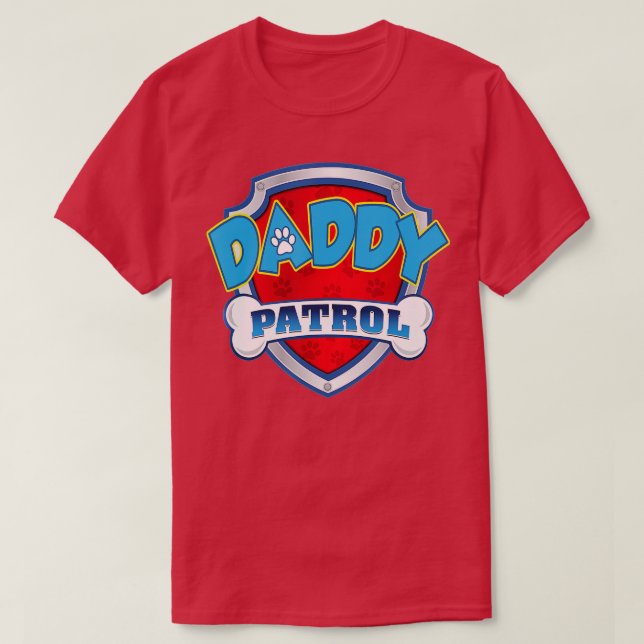 Camiseta Papi Patrol Perro Mamá Papá Noel Divertido Día del (Diseño del anverso)