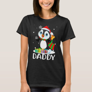 Camiseta Papi Pingüinos Navidades de Santa Hat coincidiendo