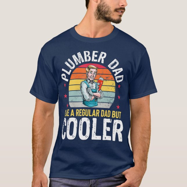 Camiseta Papi plomero pero padre de plomería divertida más  (Anverso)