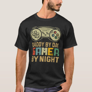 Camiseta Papi Por Día Gamer Por Noche Funny Papá Chistes Ju