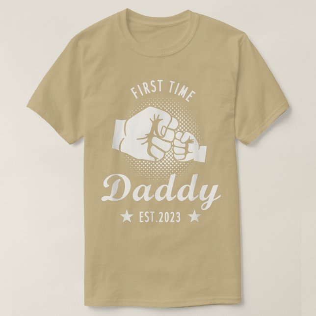 Camiseta Papi por primera vez, papá, este 2023, papá embara (Diseño del anverso)