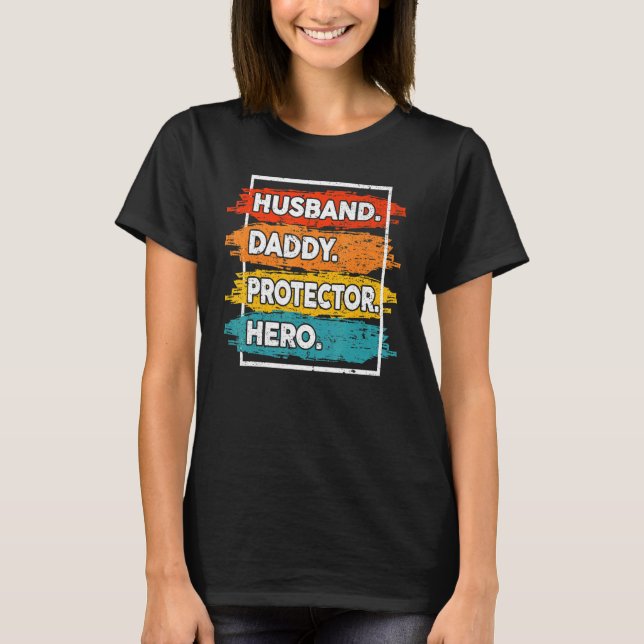 Camiseta Papi protector Héroe de padre ventilado (Anverso)