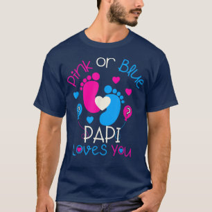 Camiseta Papi Rosa O Azul Ama A Tu Bebé Revelación De Géner