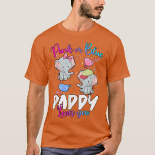 Camiseta Papi rosa o azul ama a tu Elephantsbaby Gender
