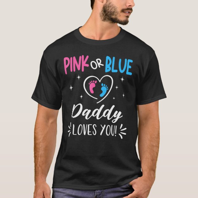 Camiseta Papi Rosa O Azul Te Ama Anuncio De Revelación De G (Anverso)