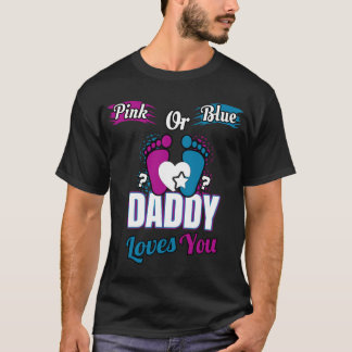 Camiseta papi rosa o azul te ama - divertido