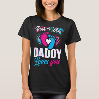 Camiseta Papi Rosa O Azul Te Ama Género Revelar Bebé