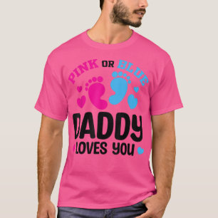 Camiseta Papi Rosa O Azul Te Ama Género Revelar Bebé Sh