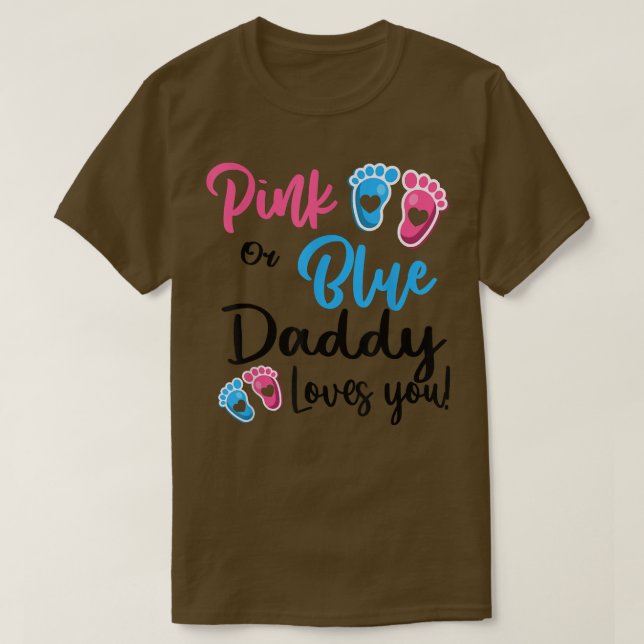 Camiseta Papi Rosa O Azul Te Ama Género Revelar Mujeres (Diseño del anverso)