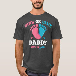 Camiseta Papi Rosa O Azul Te Ama Padre Género Revelar
