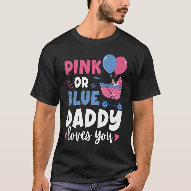 Camiseta Papi Rosa O Azul Te Ama Padre Hijo (Anverso)