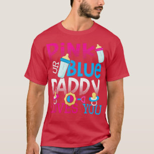Camiseta Papi rosa o azul te ama papá padre género Rev