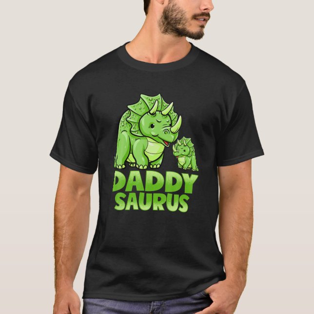 Camiseta Papi Saurus Dinosaur Divertido Daddysaurus Regalo  (Anverso)