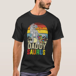 Camiseta Papi Saurus T Rex Dinosautismo Autism Awareness Pu