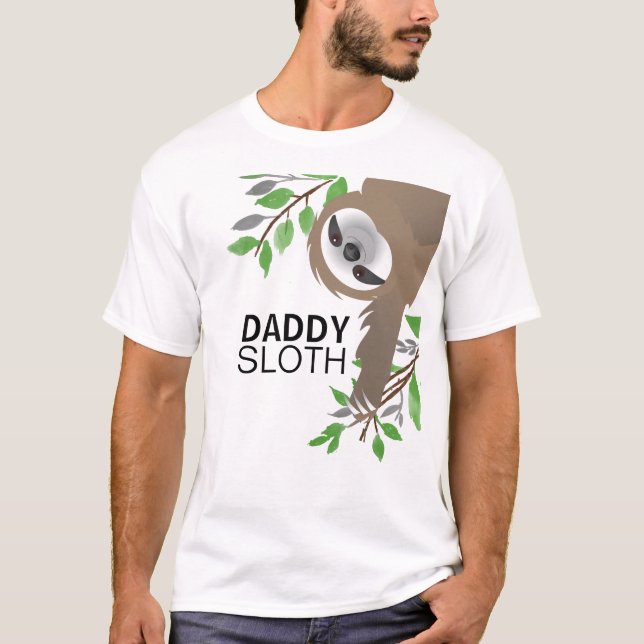 Camiseta Papi Sloth colgando del árbol (Anverso)