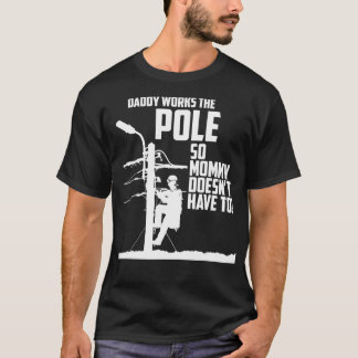 Camiseta Papi trabaja en el polo, así que mamá no tiene que