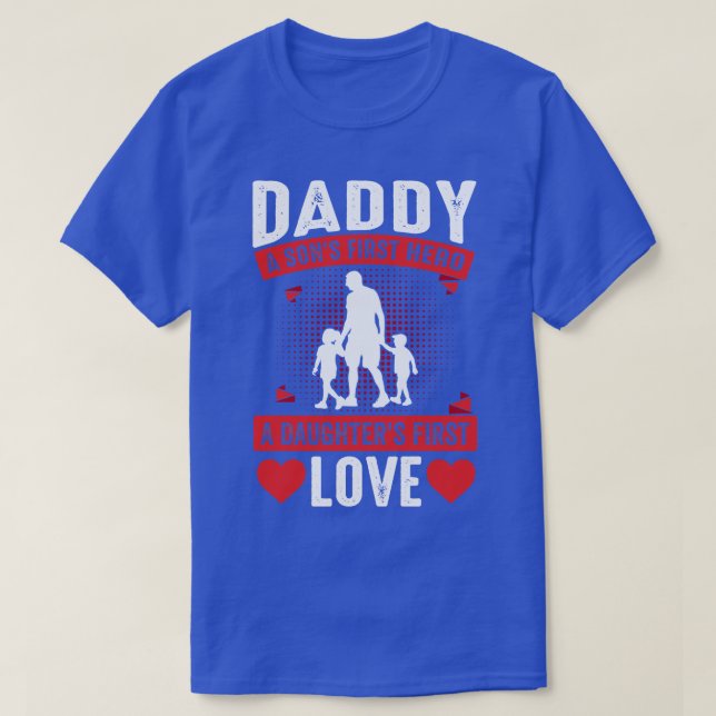 Camiseta Papi Un Héroe De Los Primeros Hijos A Las Hijas Pr (Diseño del anverso)