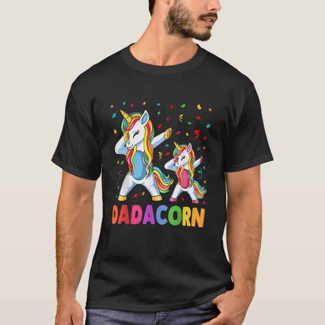 Camiseta Papi Unicorn Dadacorn Día del Padre Cumpleaños (Anverso)