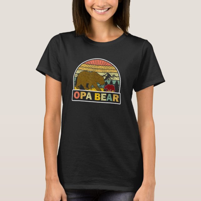 Camiseta Papi Vintage de Opa Bear Cute (Anverso)