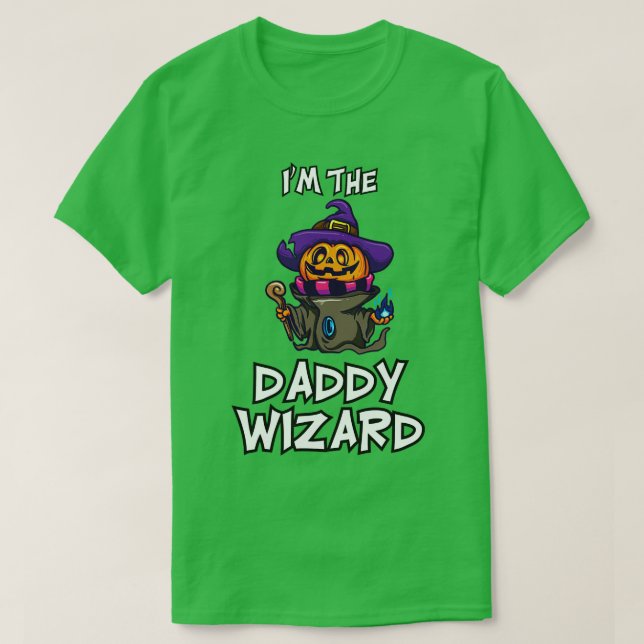 Camiseta Papi Wizard Halloween Costume familiar coincidente (Diseño del anverso)